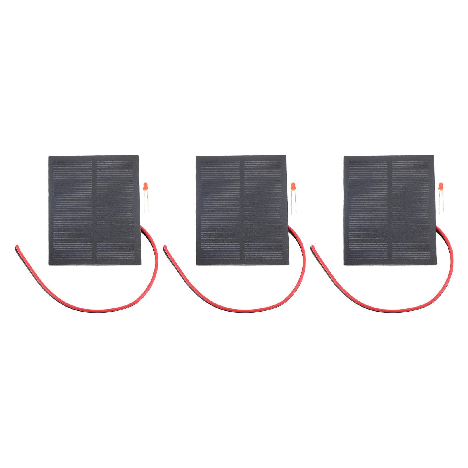 Solar Cell Kit Monocrystalline 2W Small Solar Panel with Cable for DIY Science Project LED Light