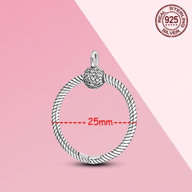Pendant 925 Sterling Silver Original Moments Small Medium Large O Pendant Charm Fit Charms Necklace Chain DIY Jewelry Making