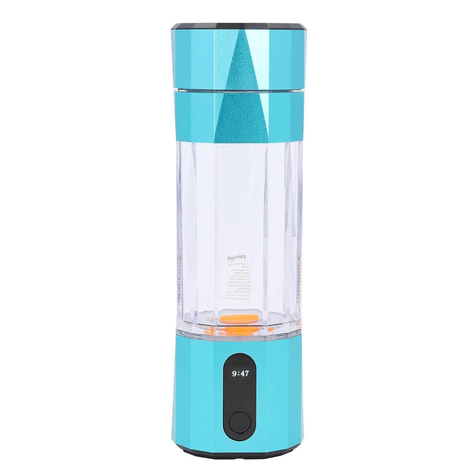 Hydrogen Water Bottle 6000 to 8000 PPB Portable Rechargeable Quick Electrolysis Hydrogen Water L cyan