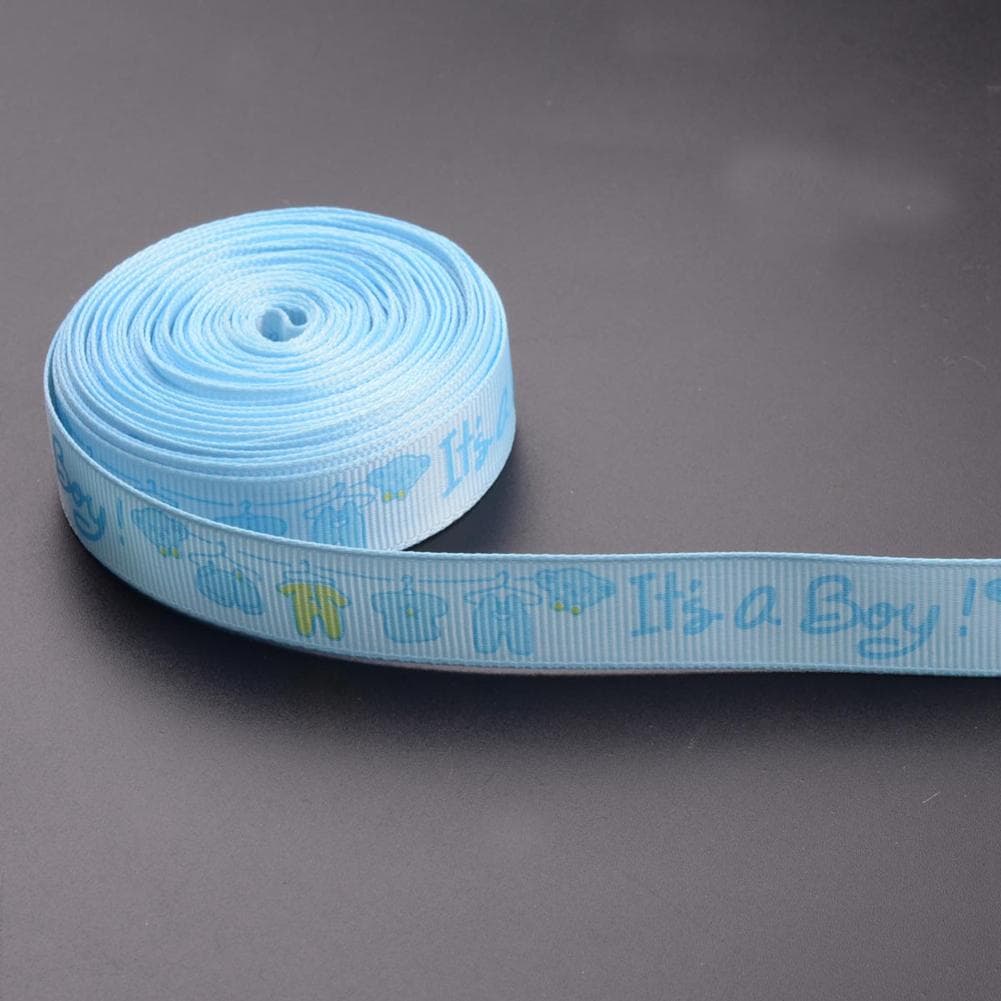 15mm 10yard It s A Girl Printed Ribbon for DIY Baby Shower Decoration Gift Wrapping (Pink) blue