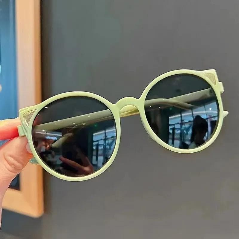 Cute Animal Cartoon Ears Sunglasses for Kids Girls Boys Outdoor Sun Protection Vintage Style Lentes De Sol