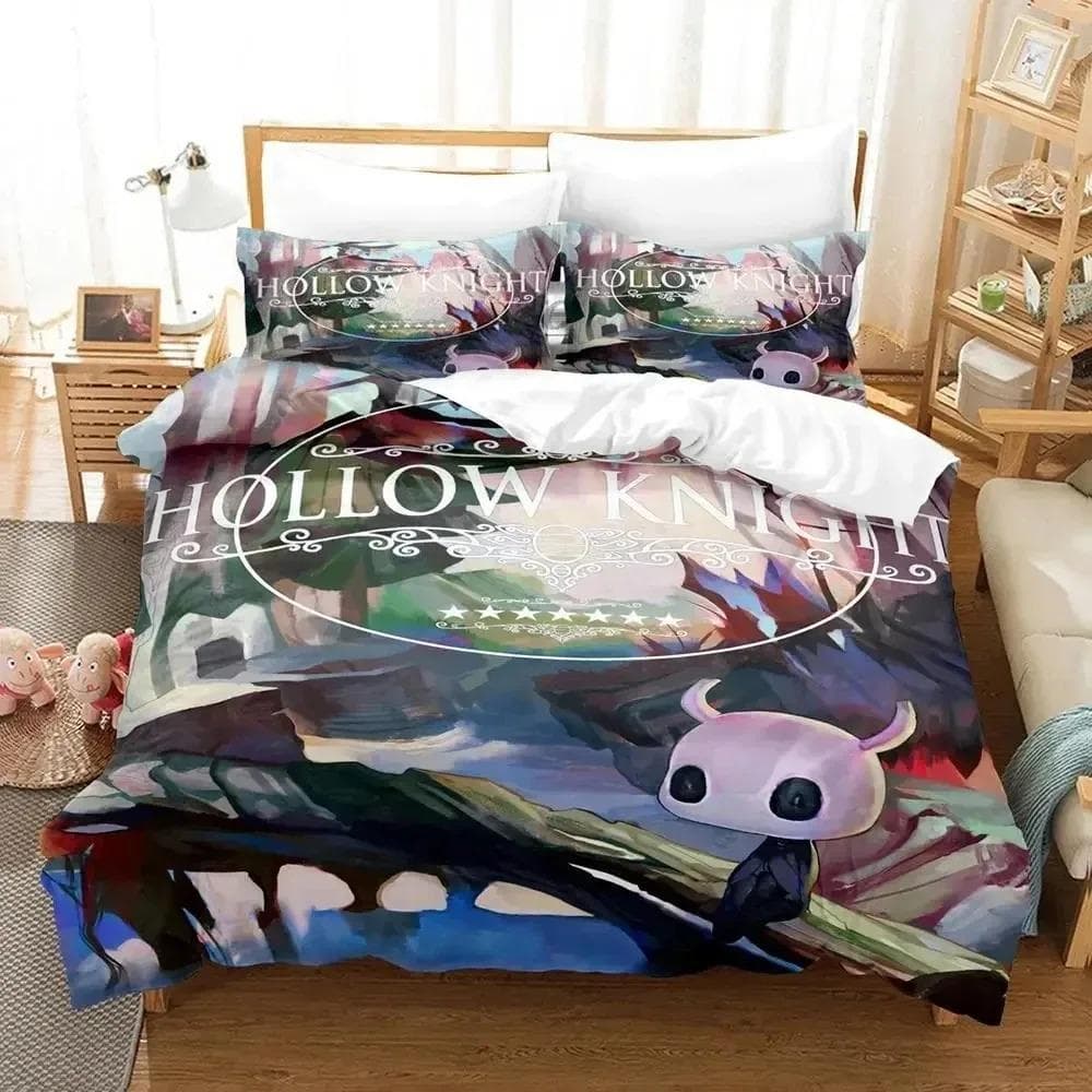 Anime Game Hollow Knight Bedding Set Duvet Cover Bed Set Quilt Cover Pillowcase Comforter king Queen Size Boys Adult Bedding Set 70x133cm 2pcs