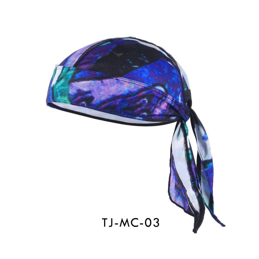 Quick Dry Cycling Cap Sunscreen Bandana Headscarf Fishing Sun Cap Pirate Cap Running aurora