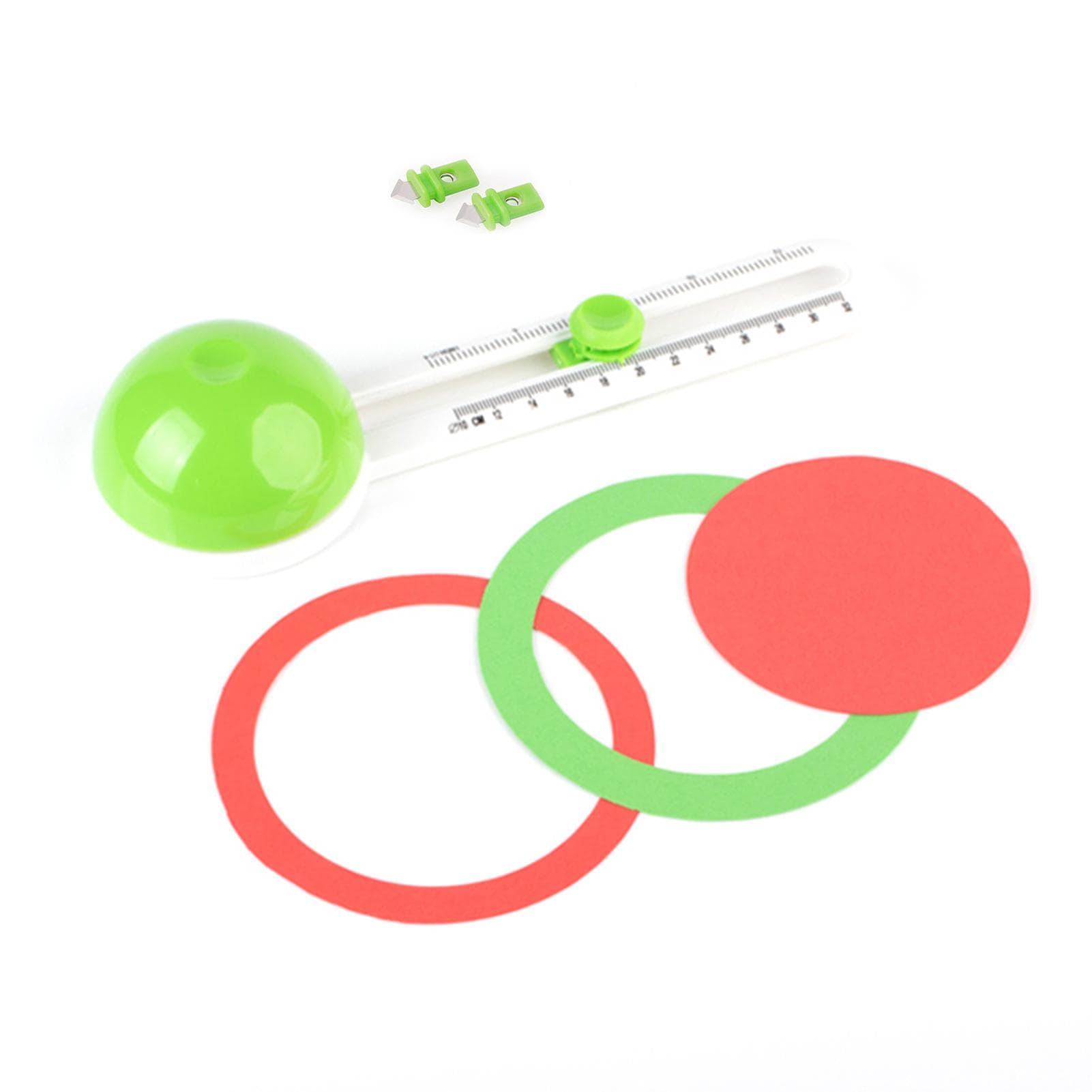 Circular Paper Cutter Rotary Circle Cutter Manual Round Cutting Tool Paper Trimmer Scrapbooking green