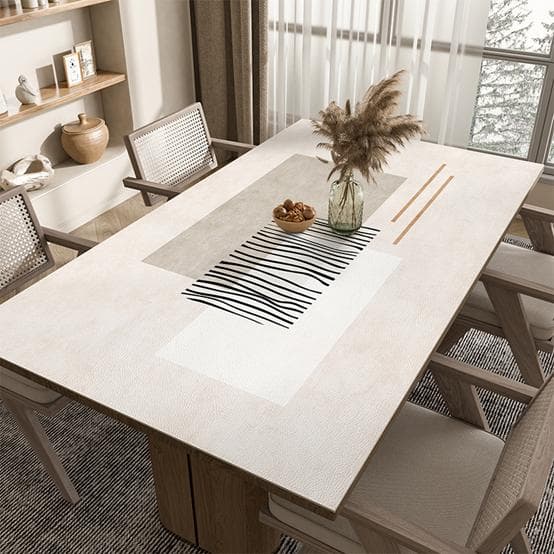 Waterproof Tablecloth for Dining Table Decoration Accessories Oil-proof Kitchen Restaurant Desk Mat Beige PvcTable Cloth No-wash 60x120cm