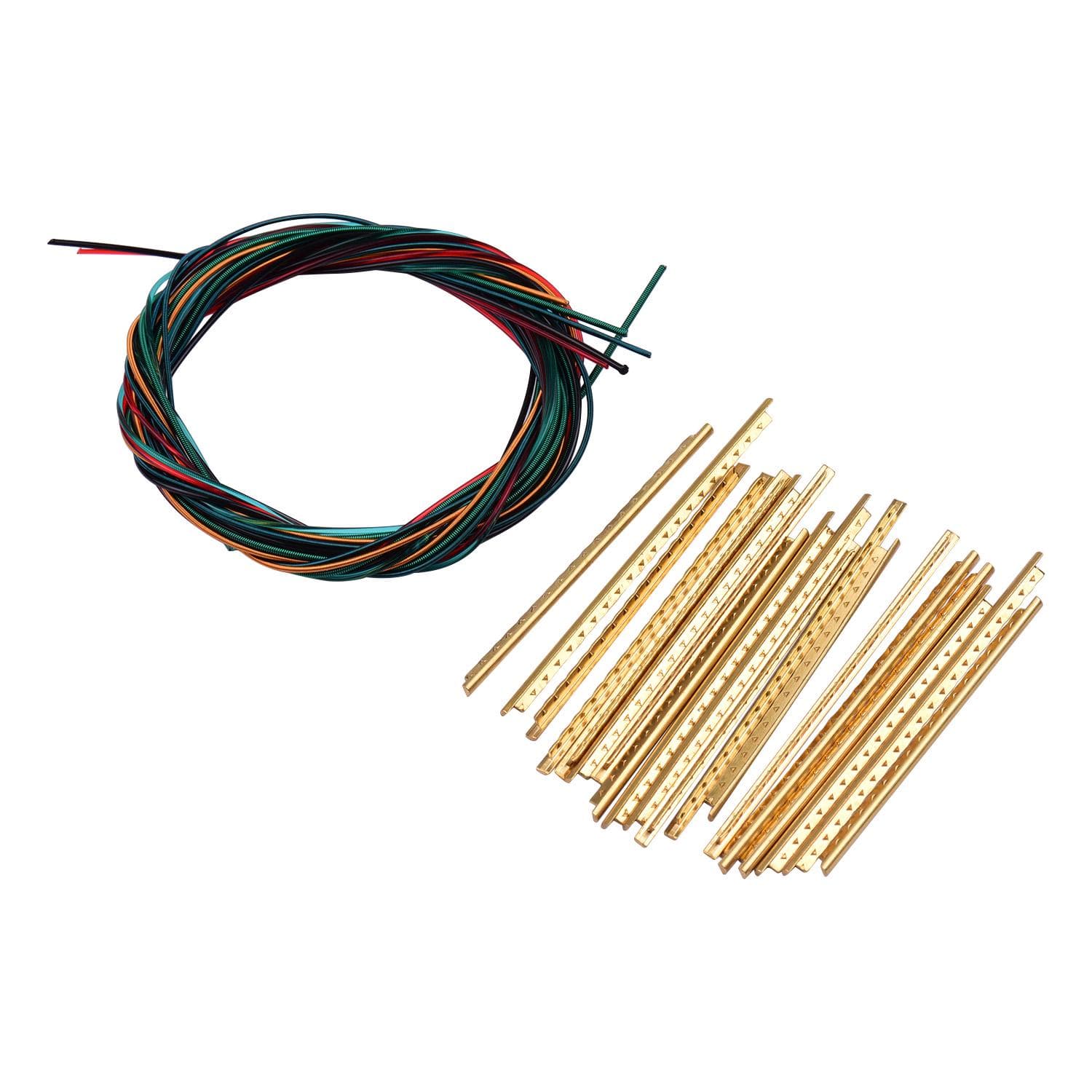 6pcs Multicolored Nylon Classical Guitar Strings with 21pcs 2.2mm Width Brass Classical Guitar Fret For Classical Guitar