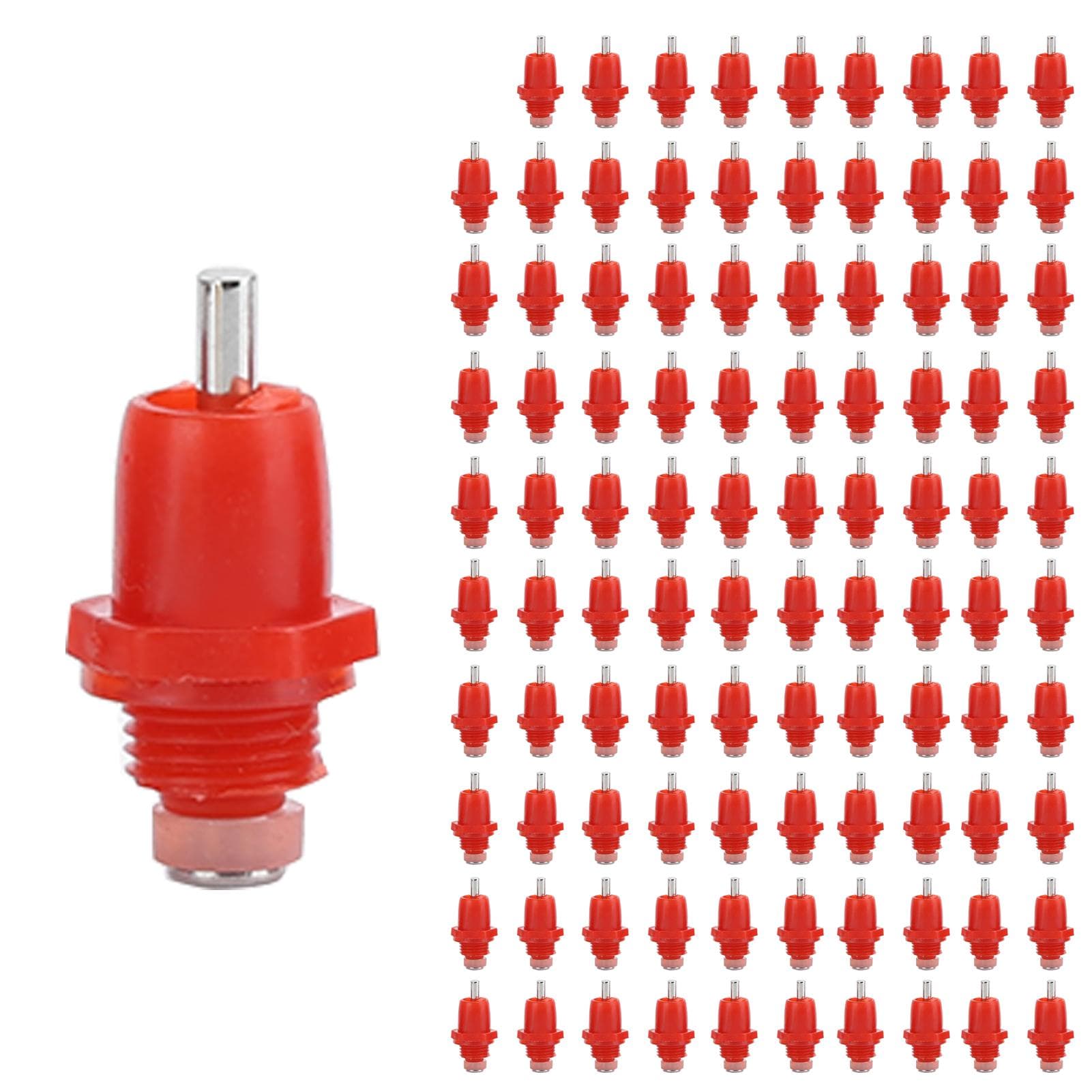 100Pcs Poultry Screw Style Nippler Waterer Chicken Automatic Water Feeder DrinkerBig Head