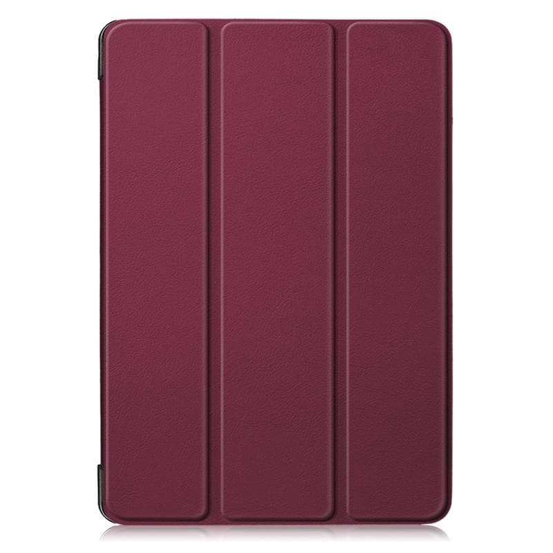 For iPad 7 8 9 10 Case Stand Smart Hard PC Leather Cover Funda for iPad 10 2 10 9 Case Funda for iPad 8 9 10th Generacion Cover iPad 7 / 8 / 9 10.2" wine red