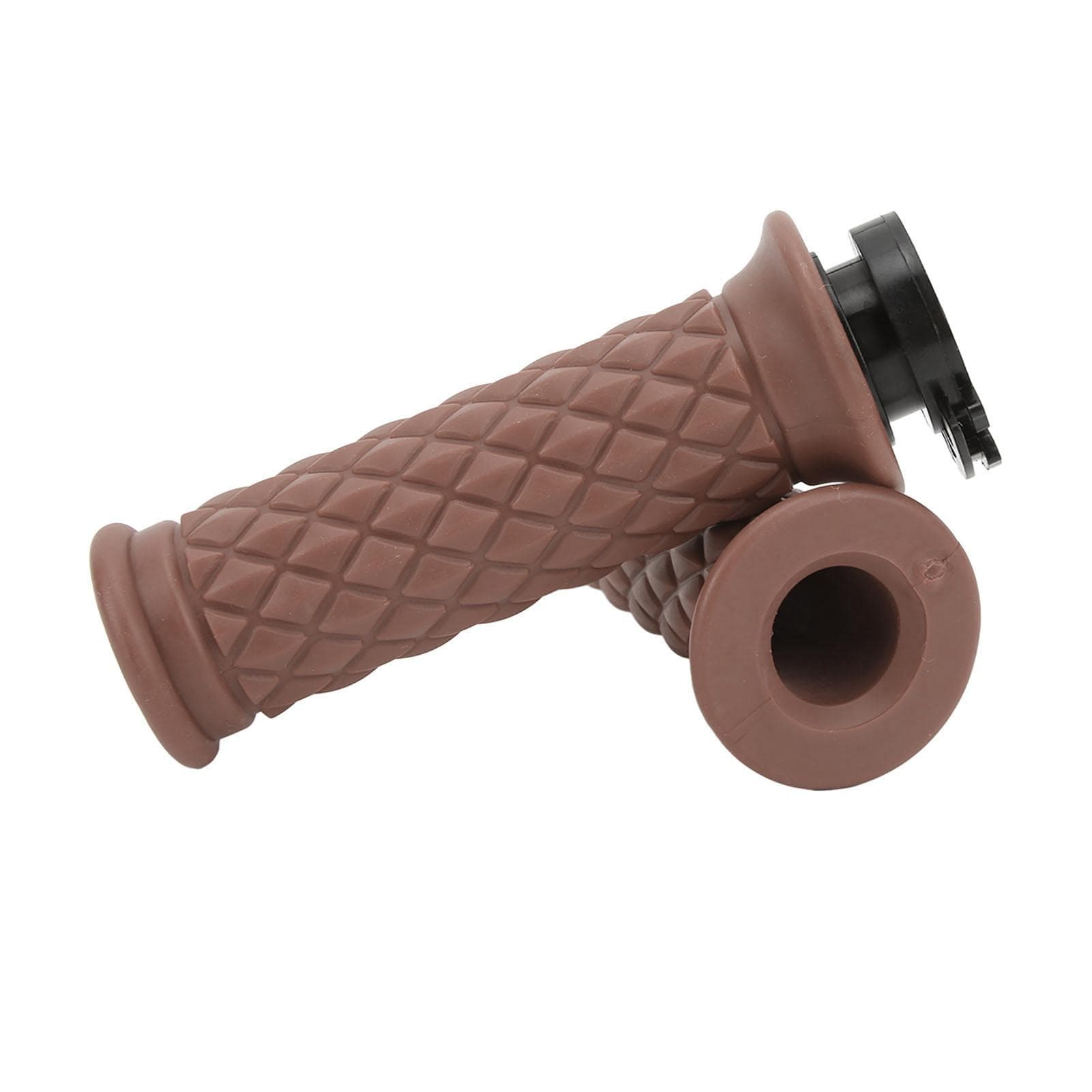 1 Pair 22mm Throttle Handle Grips Universal Comfortable Grasp Fit for Scooter GY6 50cc 80cc 125c brown