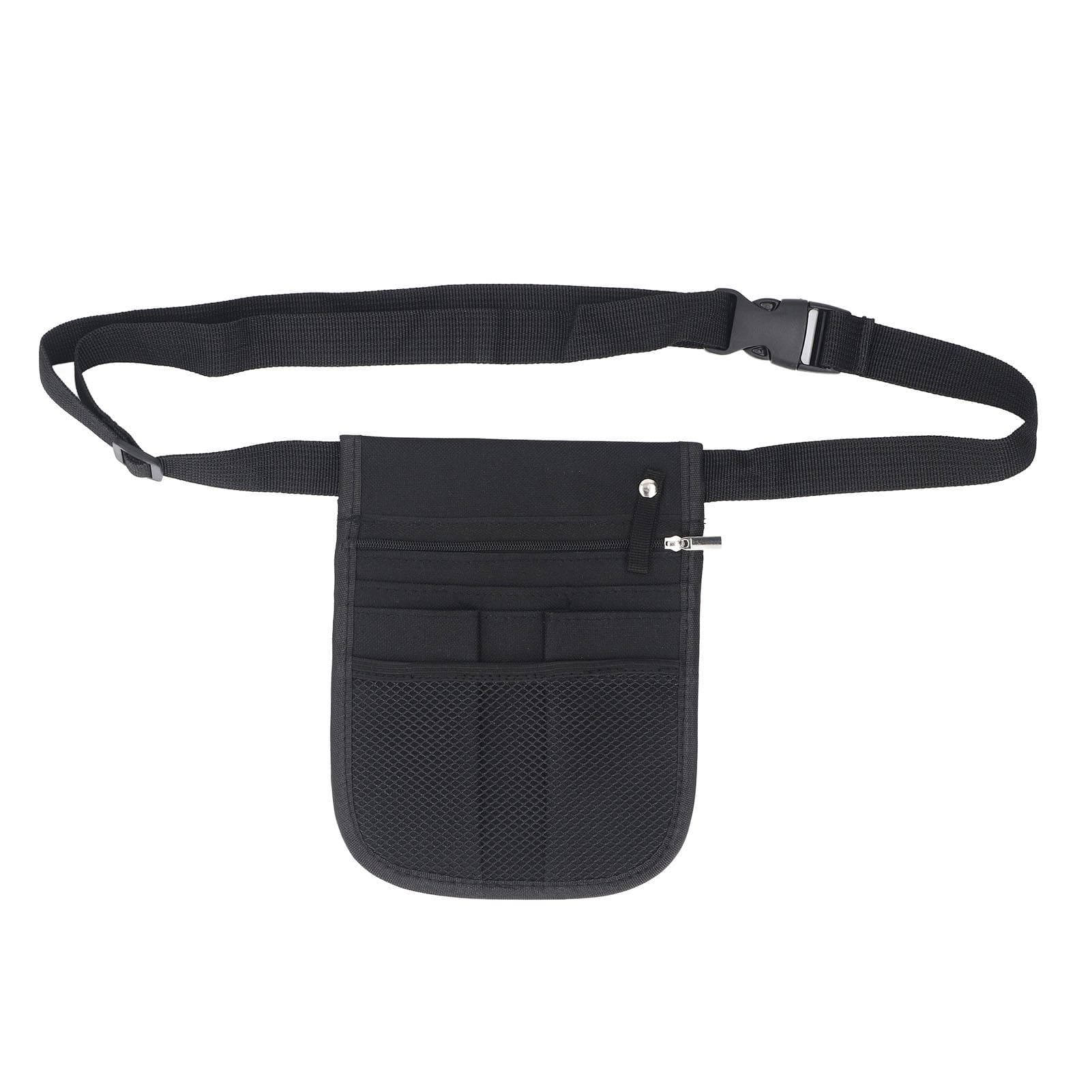 Nurse Fanny Pack with Utility Storage Mesh Pocket Waterproof Nurse Tool Belt for Stethoscopes black
