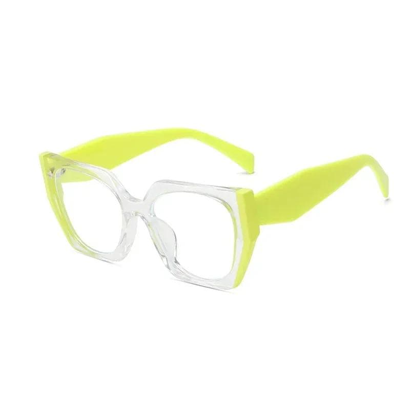 Stylish Square Eyeglasses Frame Clear Lens Transparent for Men Women Cute Style Daily Life Street Fashion Brand