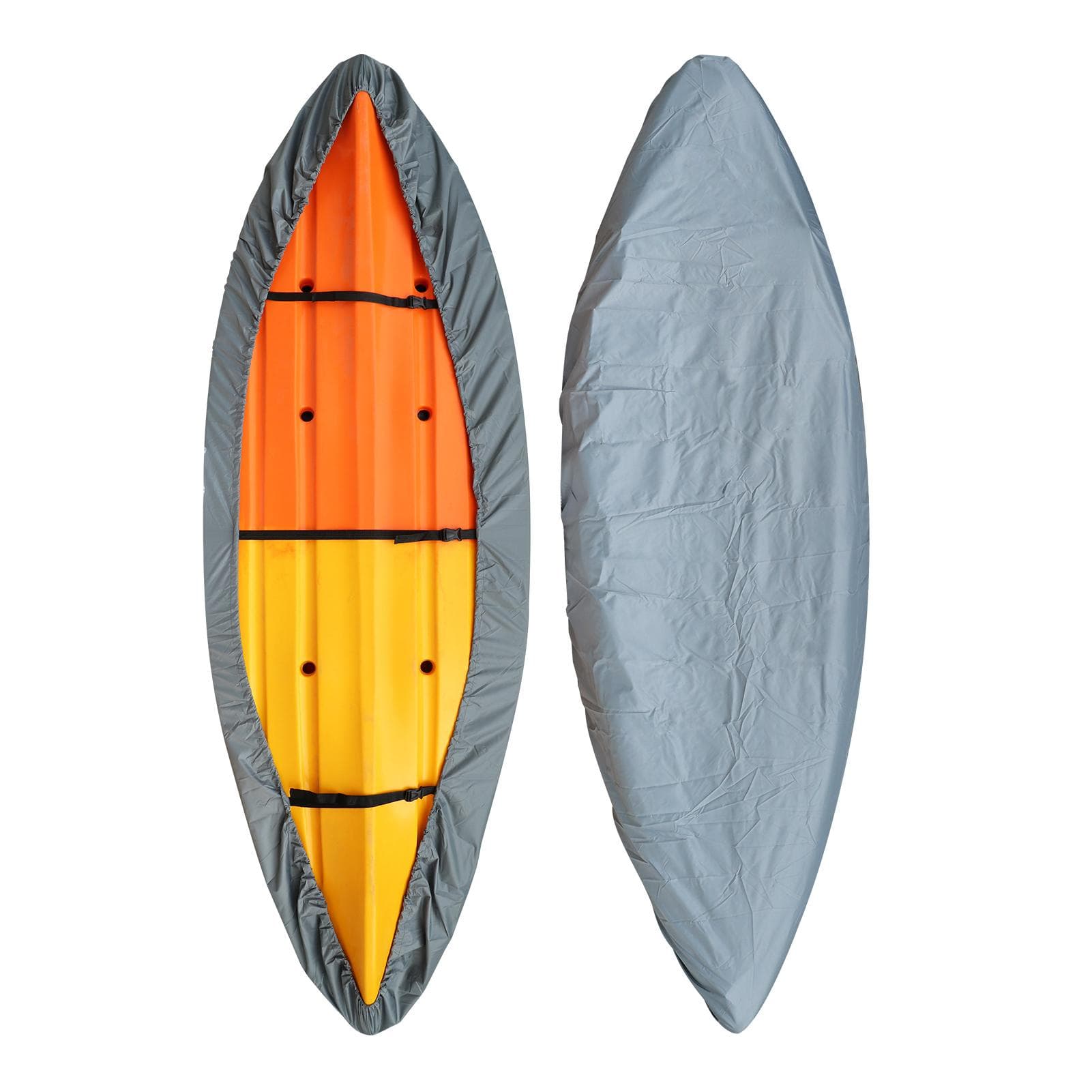 Kayak Cover Waterproof UV Resistant Kayak Cover Outdoor Kayak Storage Dust Cover for Boat Kayak L For kayak length 3.6 - 4.0M dark gray