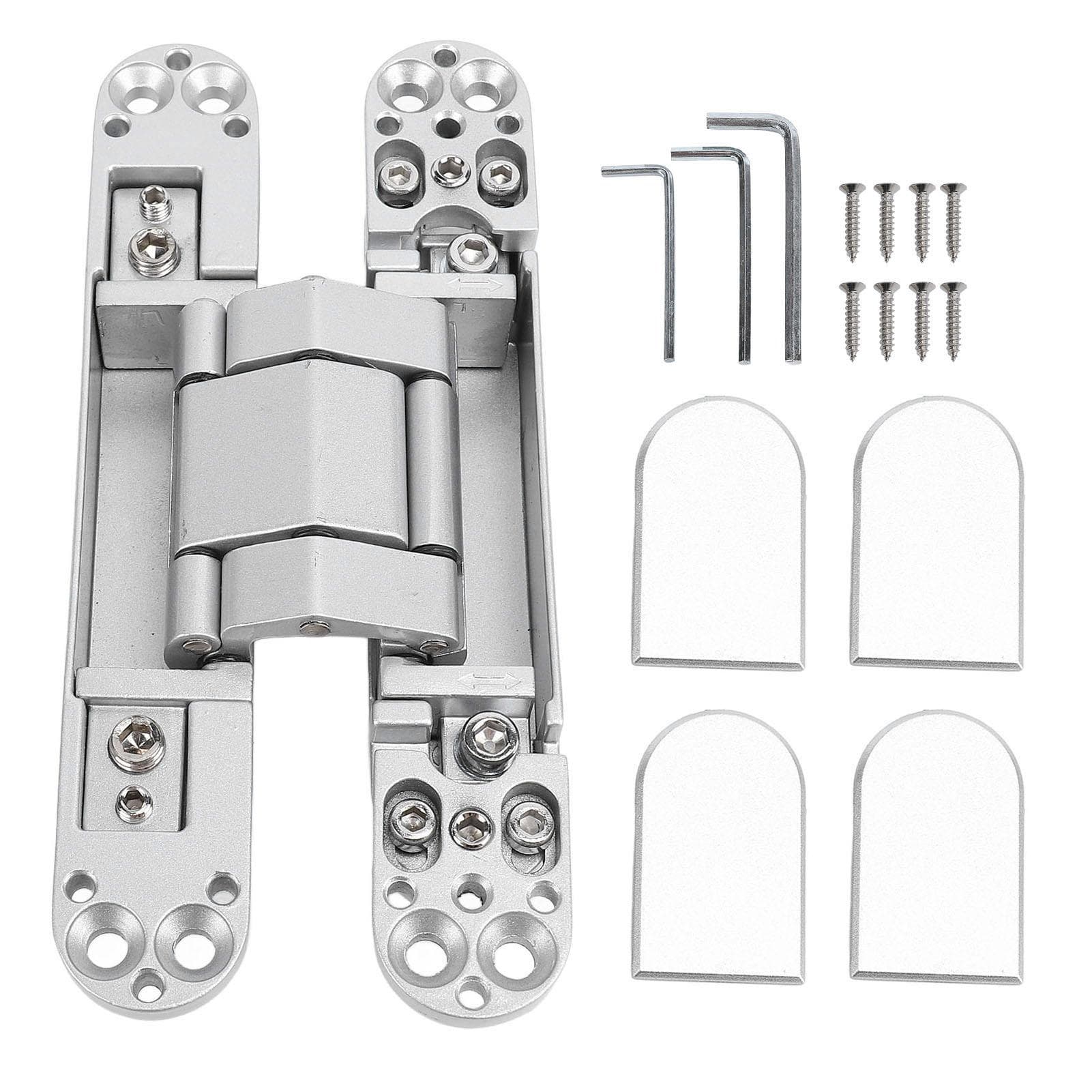 Hidden Door Hinge Zinc Alloy 3 Way Adjustable 180 Degree Swing Quiet Invisible Concealed Hinge for