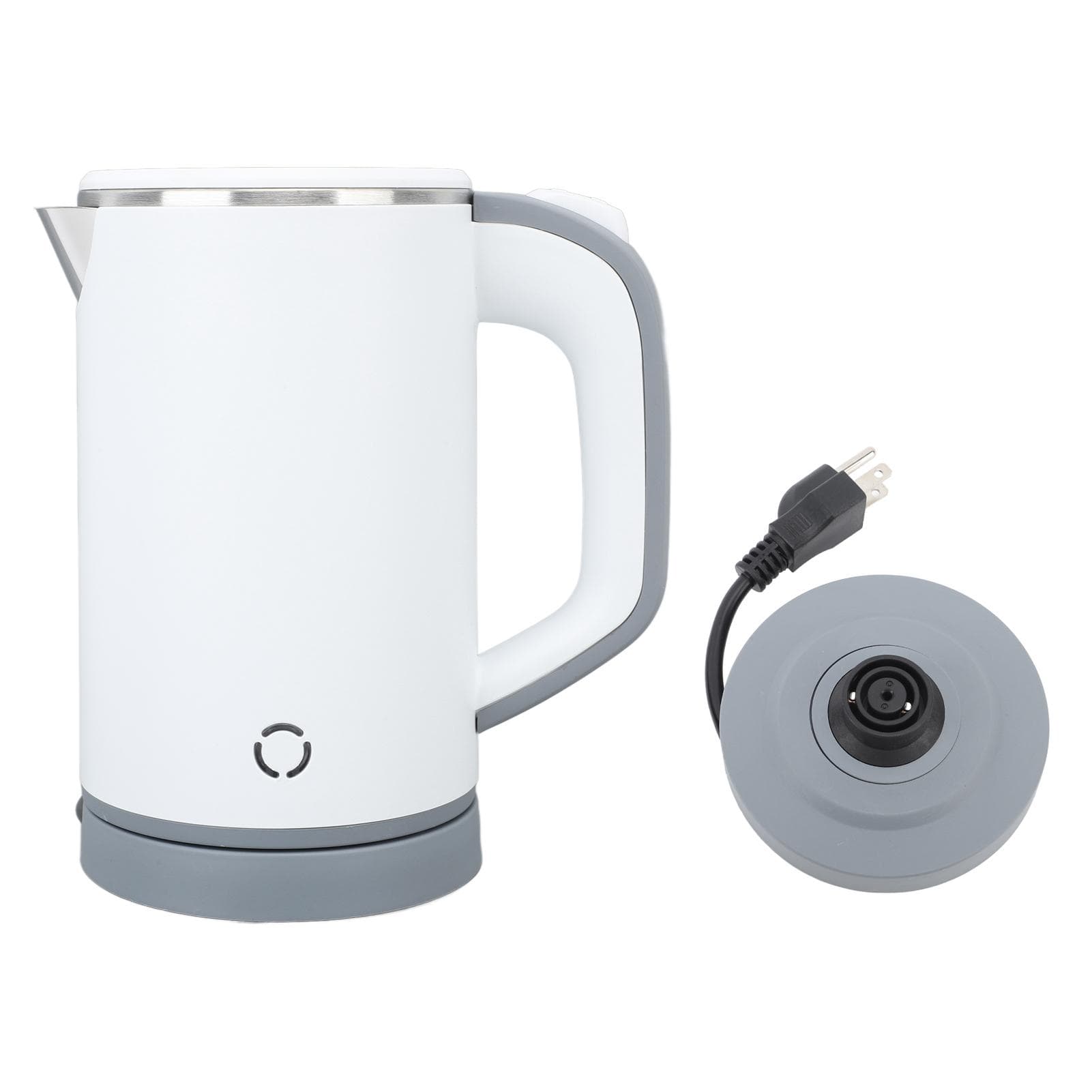 Stainless Steel Double Wall Electric Kettle 800ml Electric Tea Kettle Hot Water Boiler Heater Black L white