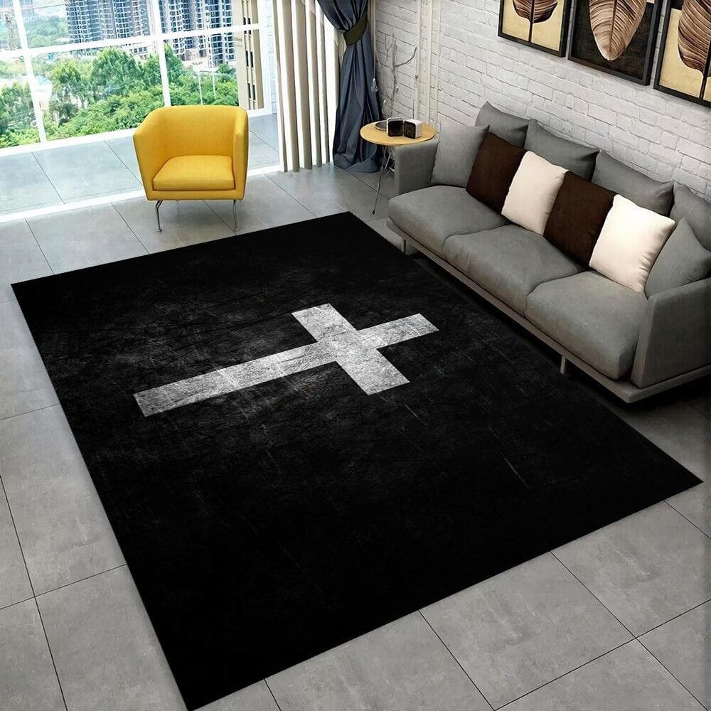 Holy Bible Cross Jesus Pray Area Rug,Carpet Rug for Home Living Room Bedroom Sofa Doormat Decor,kid Play Non-slip Floor Mat Gift 70cm x 100cm