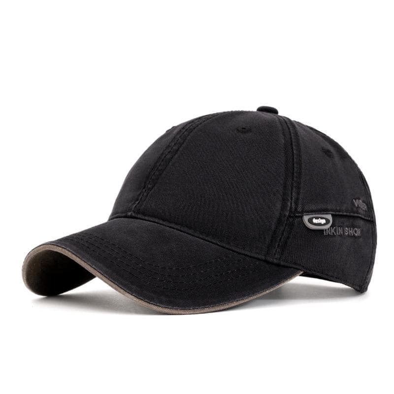 Solid Color Baseball Cap Men's Cap Spring Summer Outdoor Sun Hat Golf Cap 1PC black