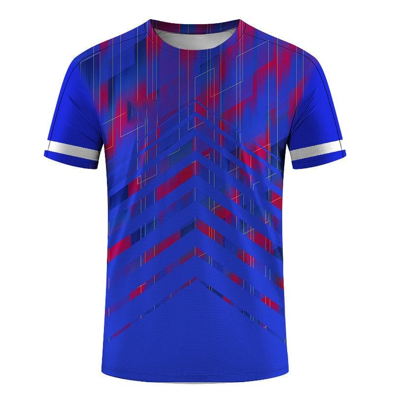 New Summer Men's Sports Top 3D Digital Printed Loose Short Sleeve Round Neck T-shirt L