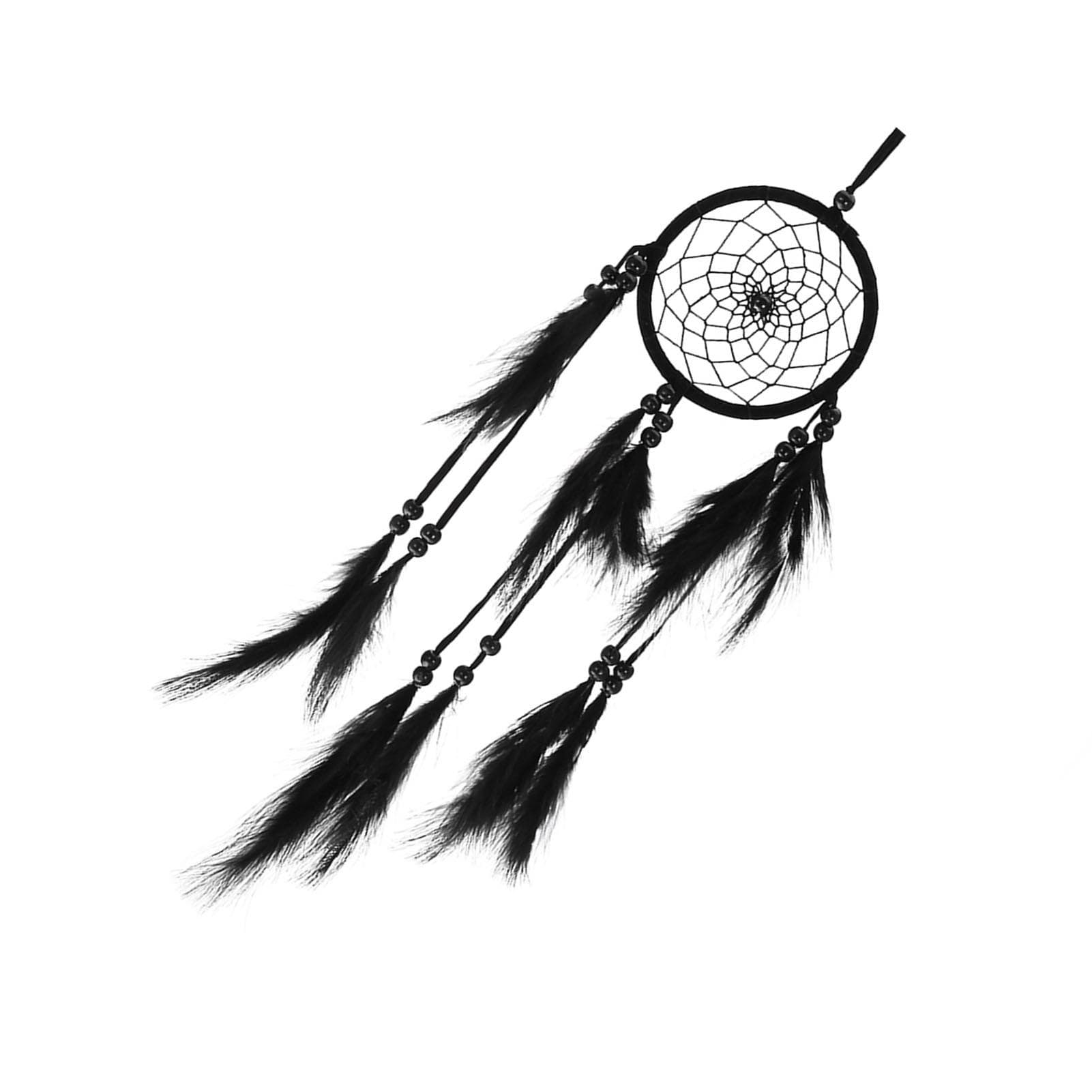 1pc Handmade Large Dream Catcher Hanging Pendant Living Room Craft Gift Home Decoration Black black