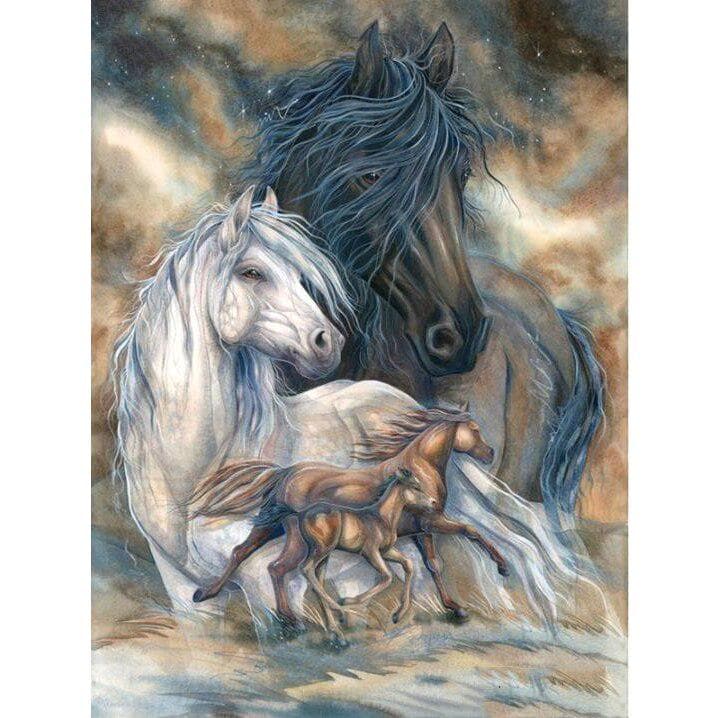 5D DIY Diamond Embroidery Full Display  Animal Horse  Diamond Painting 20X30CM
