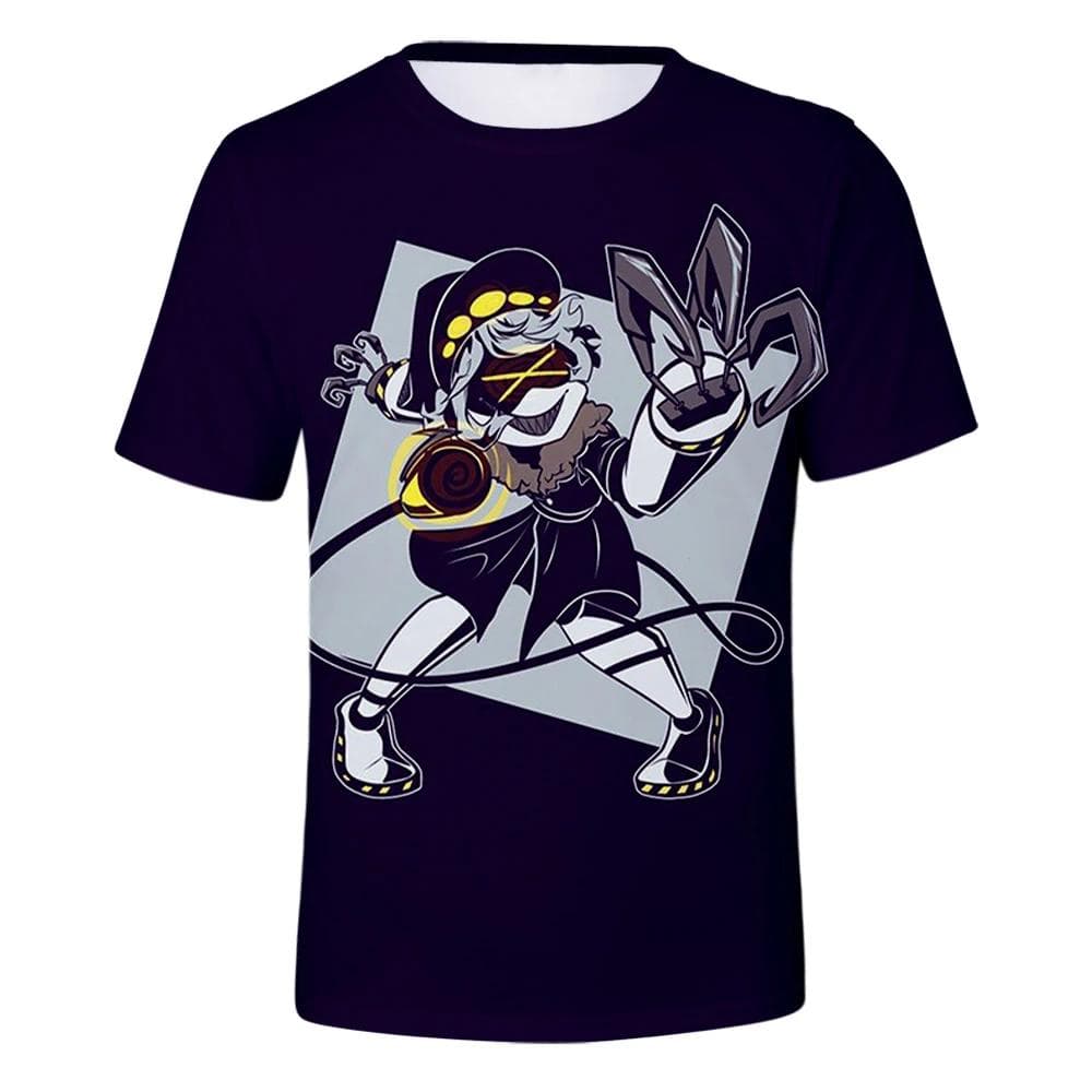 Horror Anime T-Shirts Murder Drones 3D Print Streetwear Men Women Fashion Oversized Short Sleeve T Shirt Kids Tees Tops Clothing L green