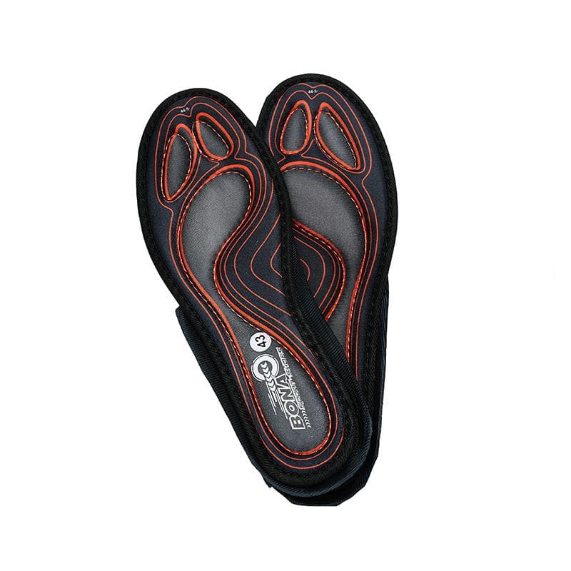 Bona men and woman general Sneaker pad high-quality cushion shock relief breathable comfortable foot pain-relieving insole 45 black