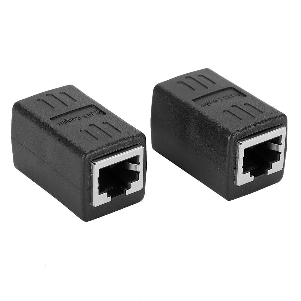 2PCs Cable Coupler RJ45 LAN Connector Embedded Type Female to Female Adapter for Cat7 Cat6 Cat5e