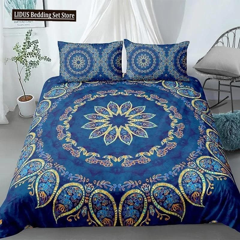 Mandala Bedding Set Duvet Cover Bohemian Bedspreads Bed Sets Polyester King Queen Full Double Twin Quilt Cover AU Double 180x210cm