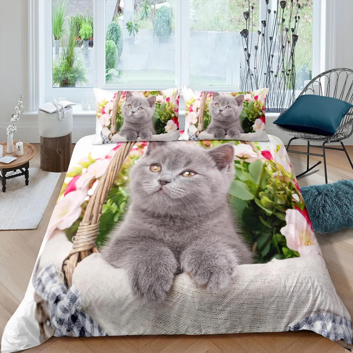 Cat Duvet Cover Set Lovely Animal Bedding Multiple Colour 23PCS Quilt Cover,TwinFullQueenKing Size Polyester Comforter Cover AU Double 180x210cm