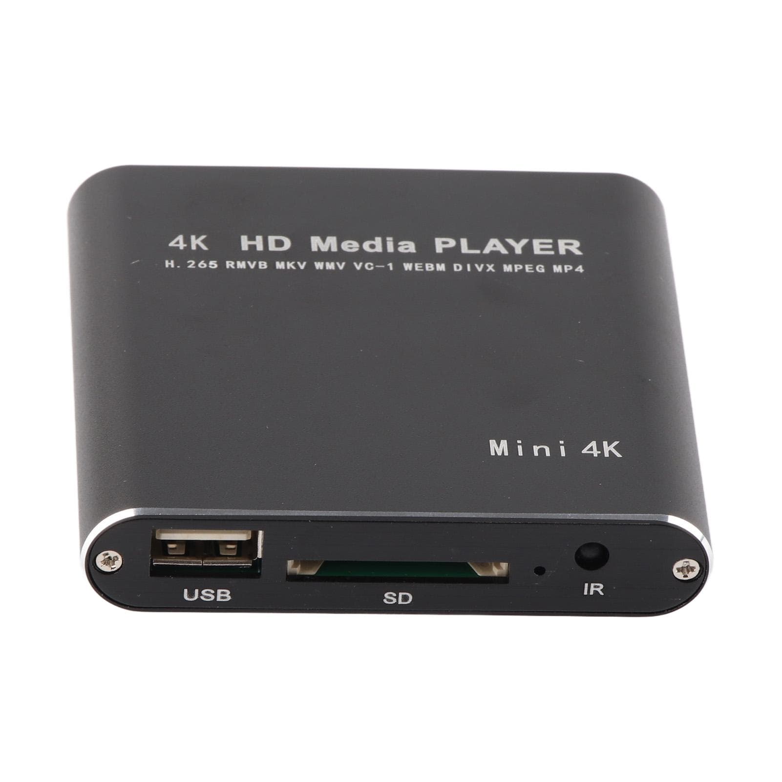 HD Video Player 4K High Resolution Mini Streaming Media Player for HD Multimedia Interface AV USB US Plug