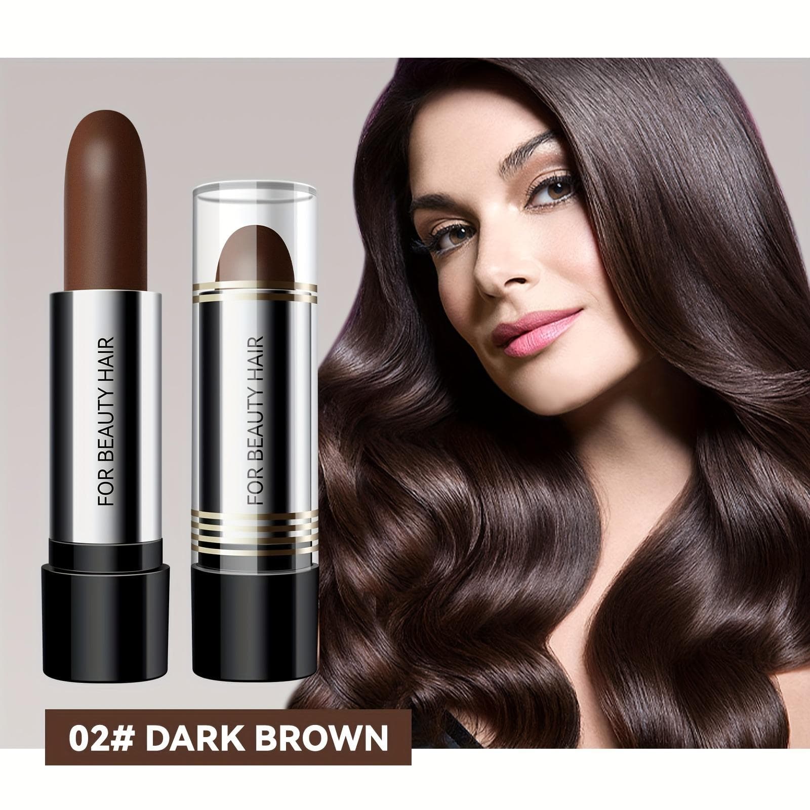 Black Brown Hair Dye Pen One-time Temporary Hair Dyeing Stick Cover Grey White Hair Fill in Hair Coloring Styling Makeup Tools dark brown