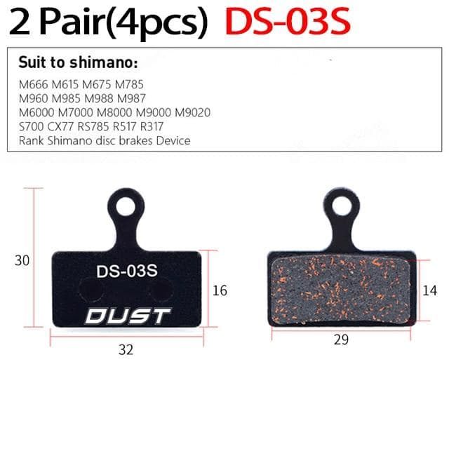 2 Pair (4pcs) MTB Bicycle Hydraulic Disc Ceramics Brake Pads For b01s SRAM AVID HAYES Magura ZOOM Cycling Bike Part YSL DS-03S