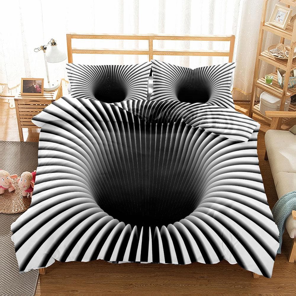 Magical Space Optical Art Bedding Set Single Twin Double Queen King Cal King Size Bed Linen Set EU single(135x200cm)