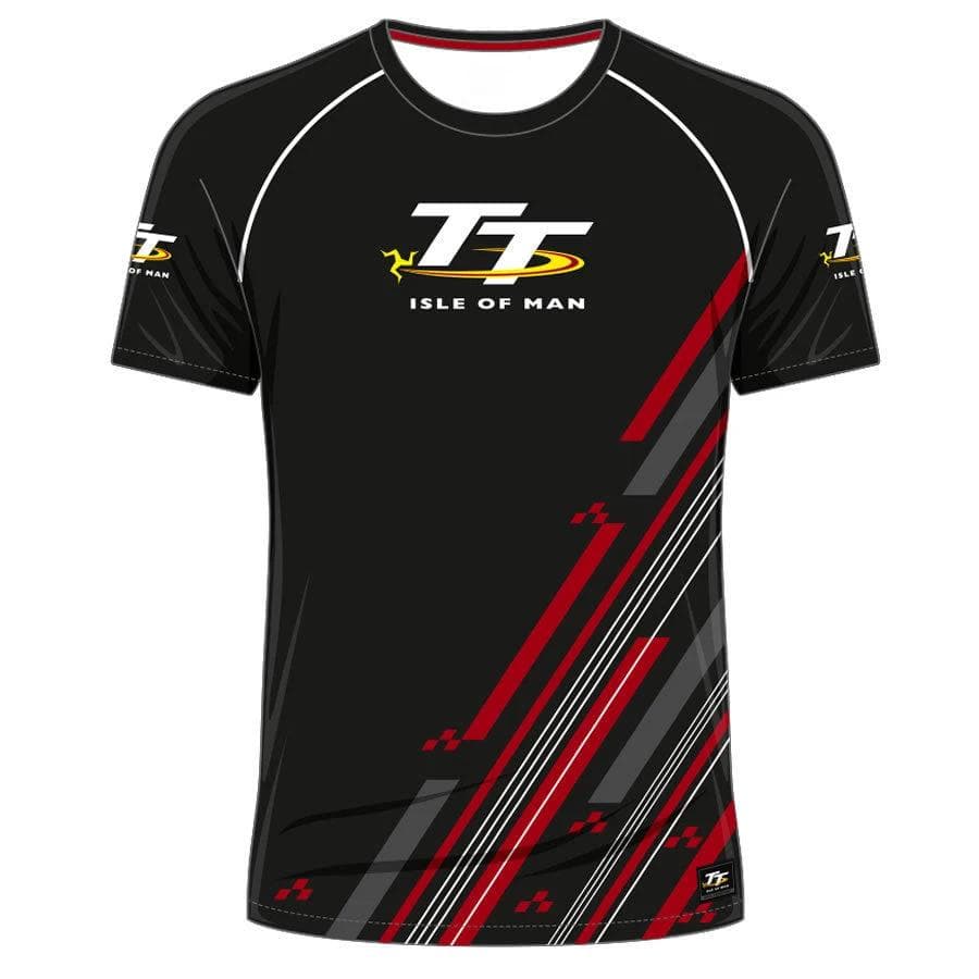 Men's and Women's 3D Printed Isle of Man T-shirts, Motorcycle Racing Fashion Streetwear, Large Sports T-shirt 2XL
