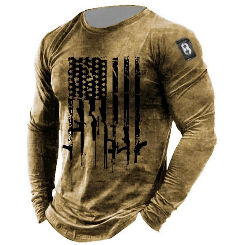 3D Heroic Templar T Shirt Men's Long Sleeve All-match Tops Fashion Street Hip Hop Cool Clothing Men Casual TShirts Oversized 6XL XXL