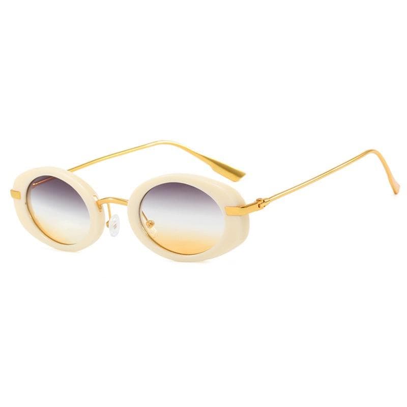 Retro Oval Rivets Sunglasses Women Vintage Round Shades UV400 Luxury Brand Designer Fashion Sun Glasses Trending only 1pcs sunglasses