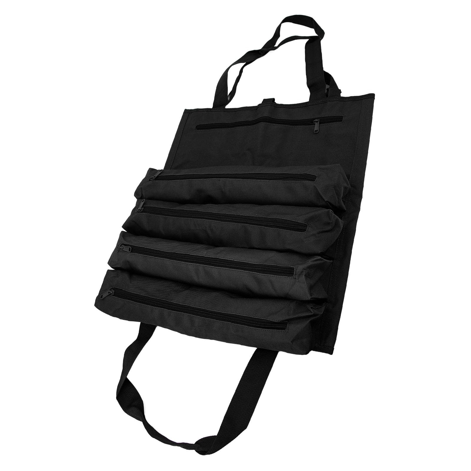 Tool Roll Bag 600D Oxford Cloth Wear Resistant Dirt Resistant Multi Pockets Portable Car Tool Roll