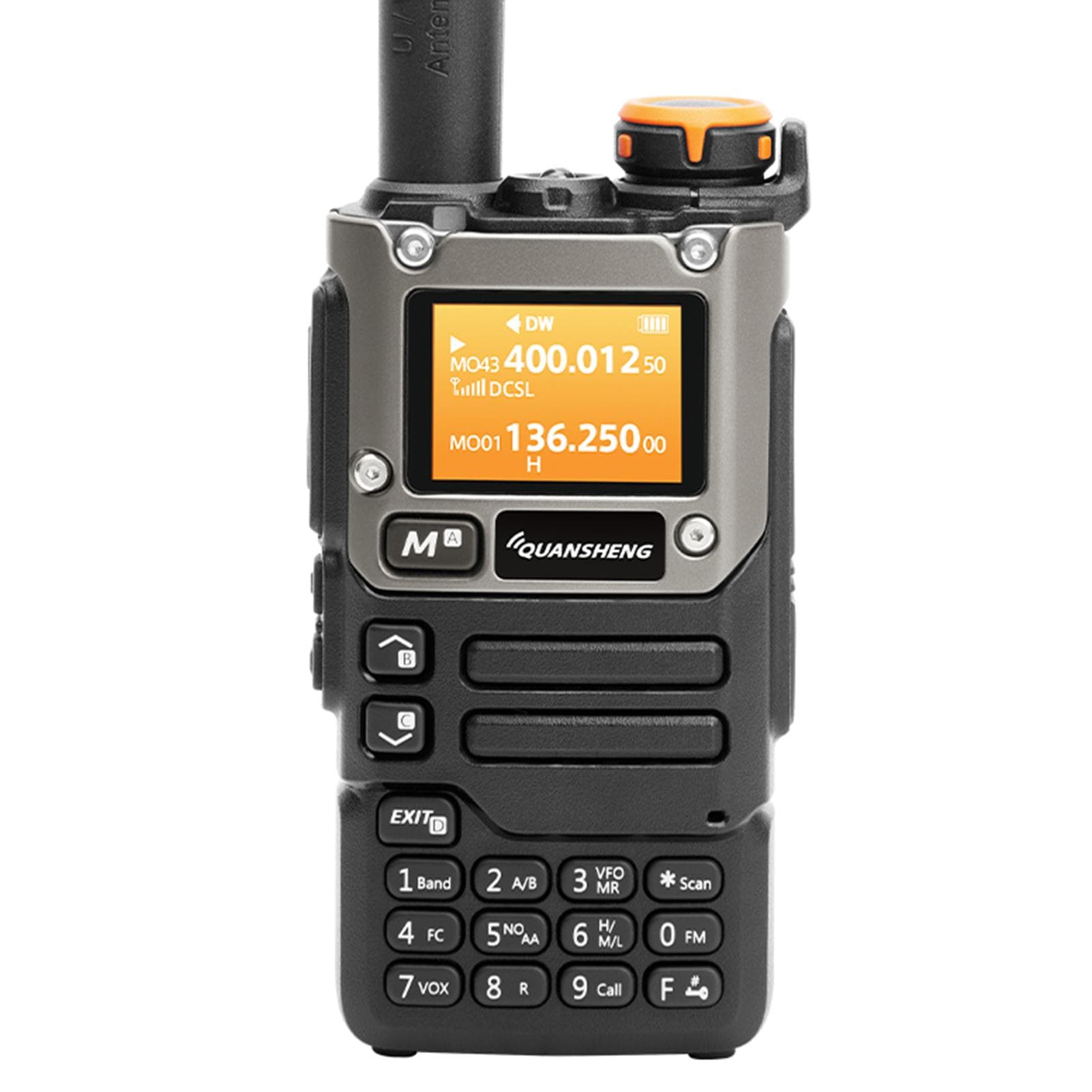 Quansheng UV-K58 Radio Walkie Talkie Long Range Portable UHF VHF Am Fm Two Way Radio 128 Channel US Plug black