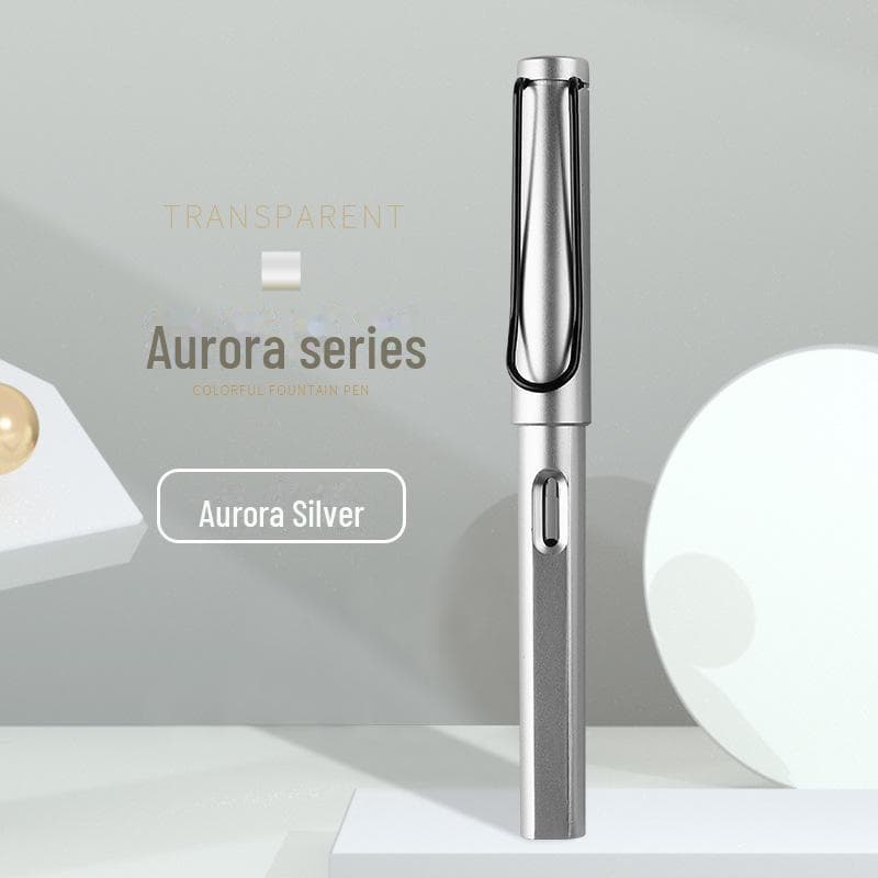 Colorful Student Fountain Pen with Replaceable Ink Capsule for Calligraphy and Correct Writing Posture 0.38mm with Converter
