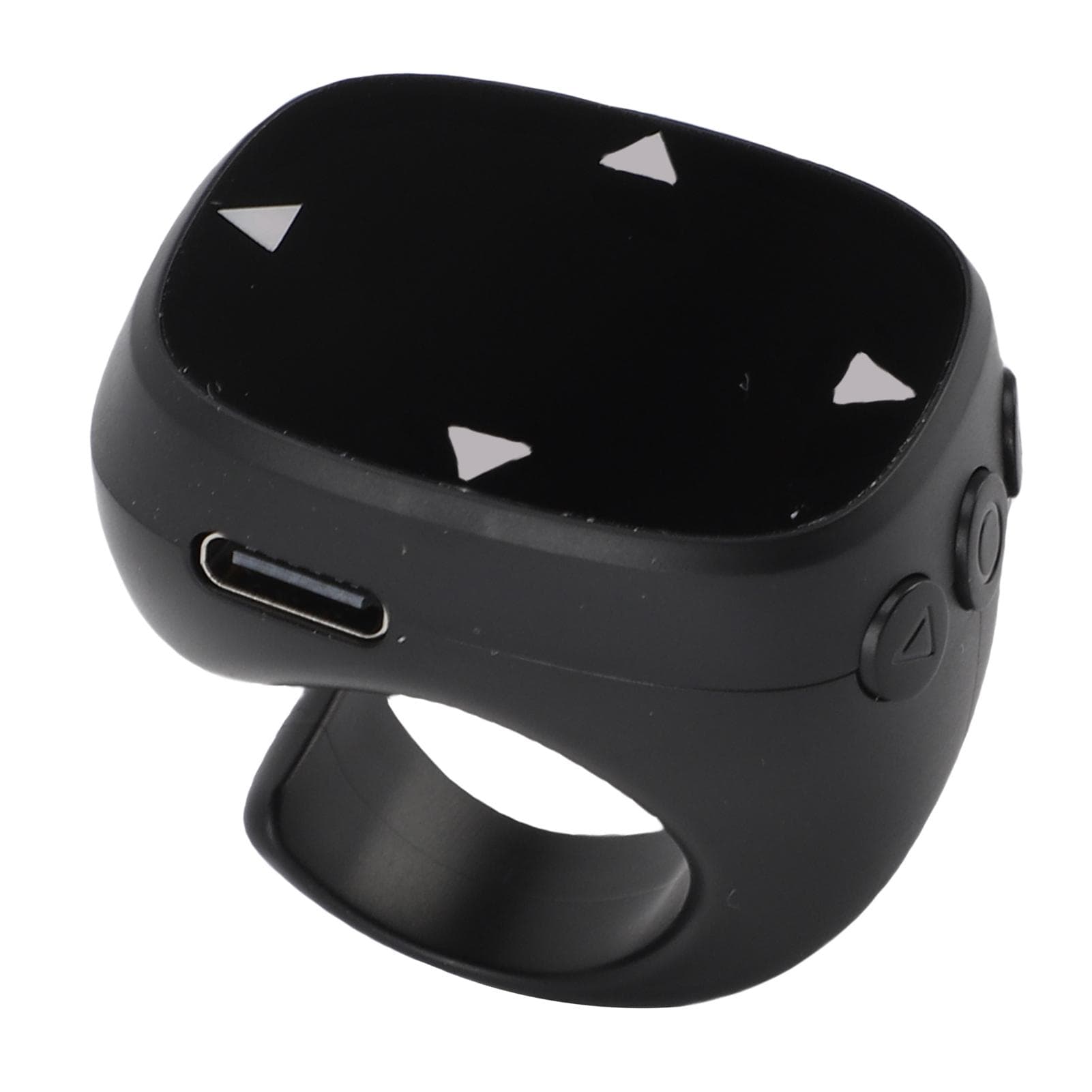 Fingertip Bluetooth Remote Control Video App Page Turner 32.8ft Distance Connection Scrolling Ring black