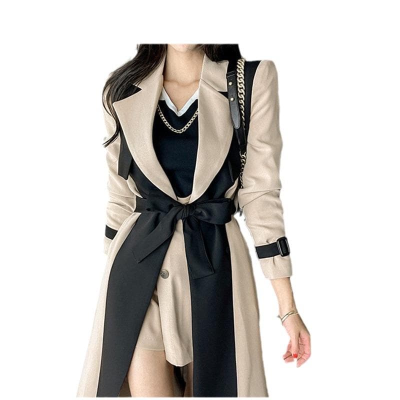 Autumn Women's Trench Coat Korean Version Plus Long Coat L