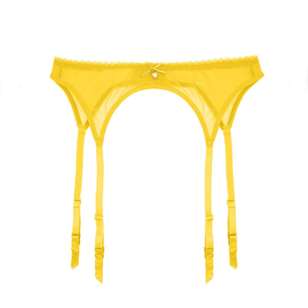 Varsbaby Transparent Solid Underwear Garter Belt XL yellow