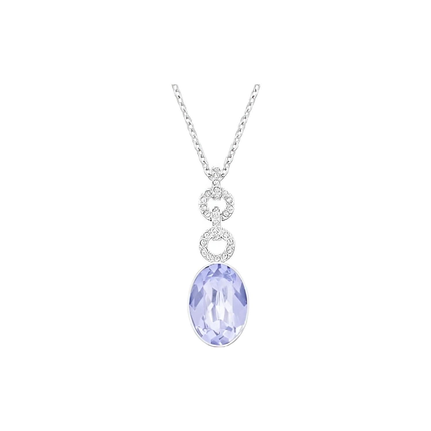 Swarovski Fantasize Blue Ring Purple Crystal Necklace Women necklace Silver 5247123 Silver,F