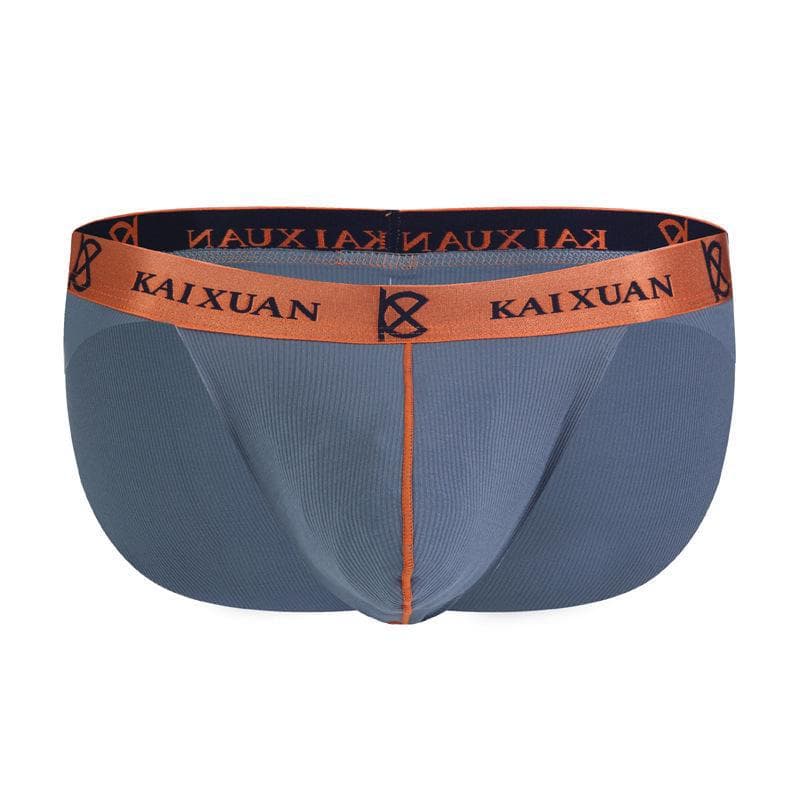 Modal Men's Low Waist U-Convex Briefs - Stylish & Sexy Casual Underwear L dark gray