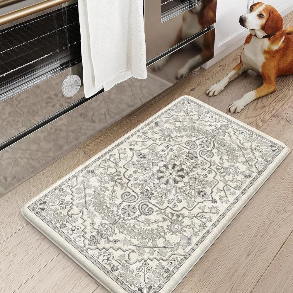 Anti Fatigue Kitchen Mat Boho Carpet Vintage Rugs Non-Slip Kitchen Mat for Floor Comfort Kitchen Floor Mats for Sink Laundry 2PC-40X60-40x120cm