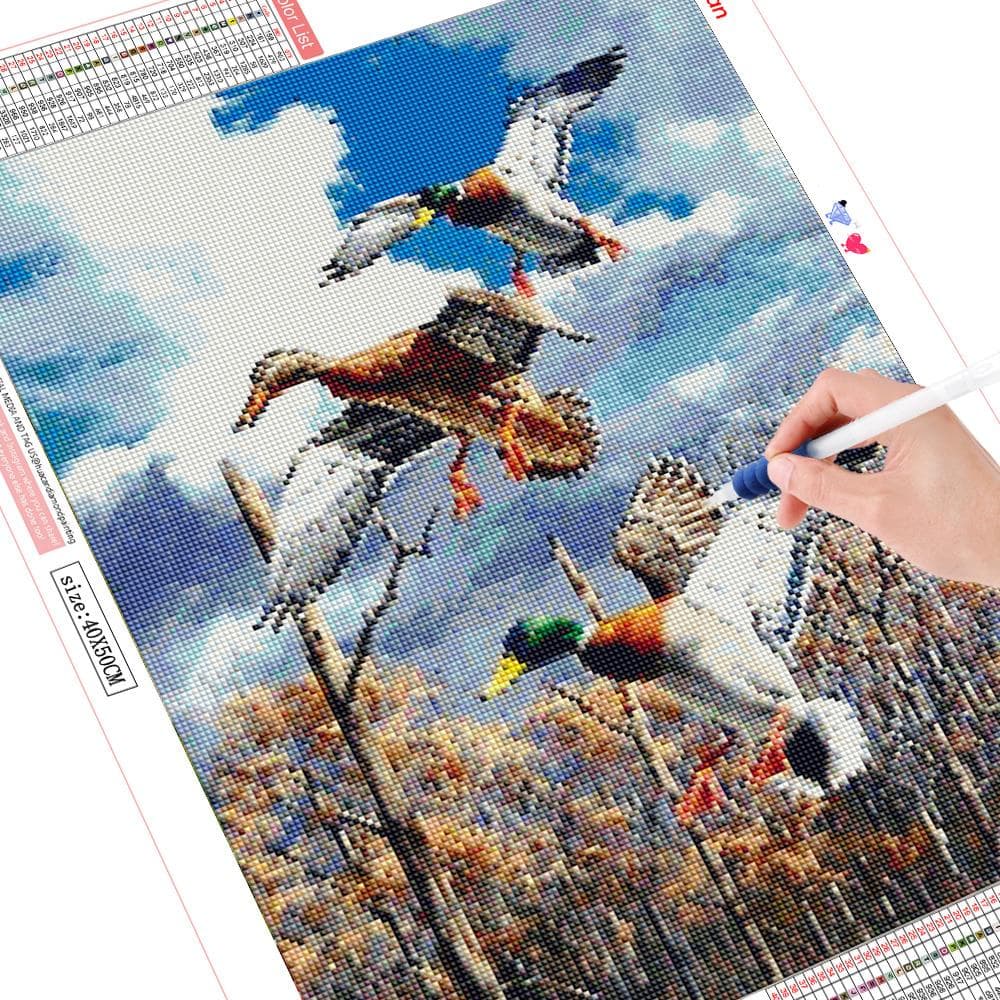 5d Diamond Painting Kit Animal Full Drill Diamond Art Embroidery Duck Home Decoration Accessories 20X30CM