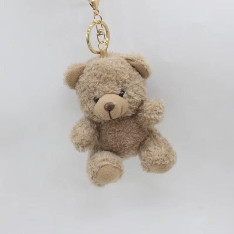 Plush keychain 1PC mini pendant bear girl doll with keychain animal toy bag hanging decoration birthday gift small dolls
