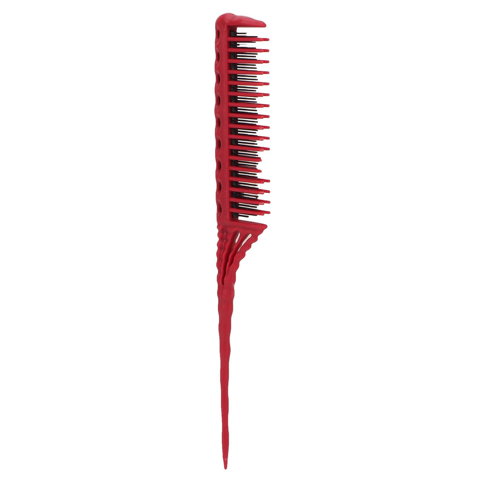 Straight Hair Comb Long Handle Stylish Appearance Lightweight Professional Hair Comb for Home red