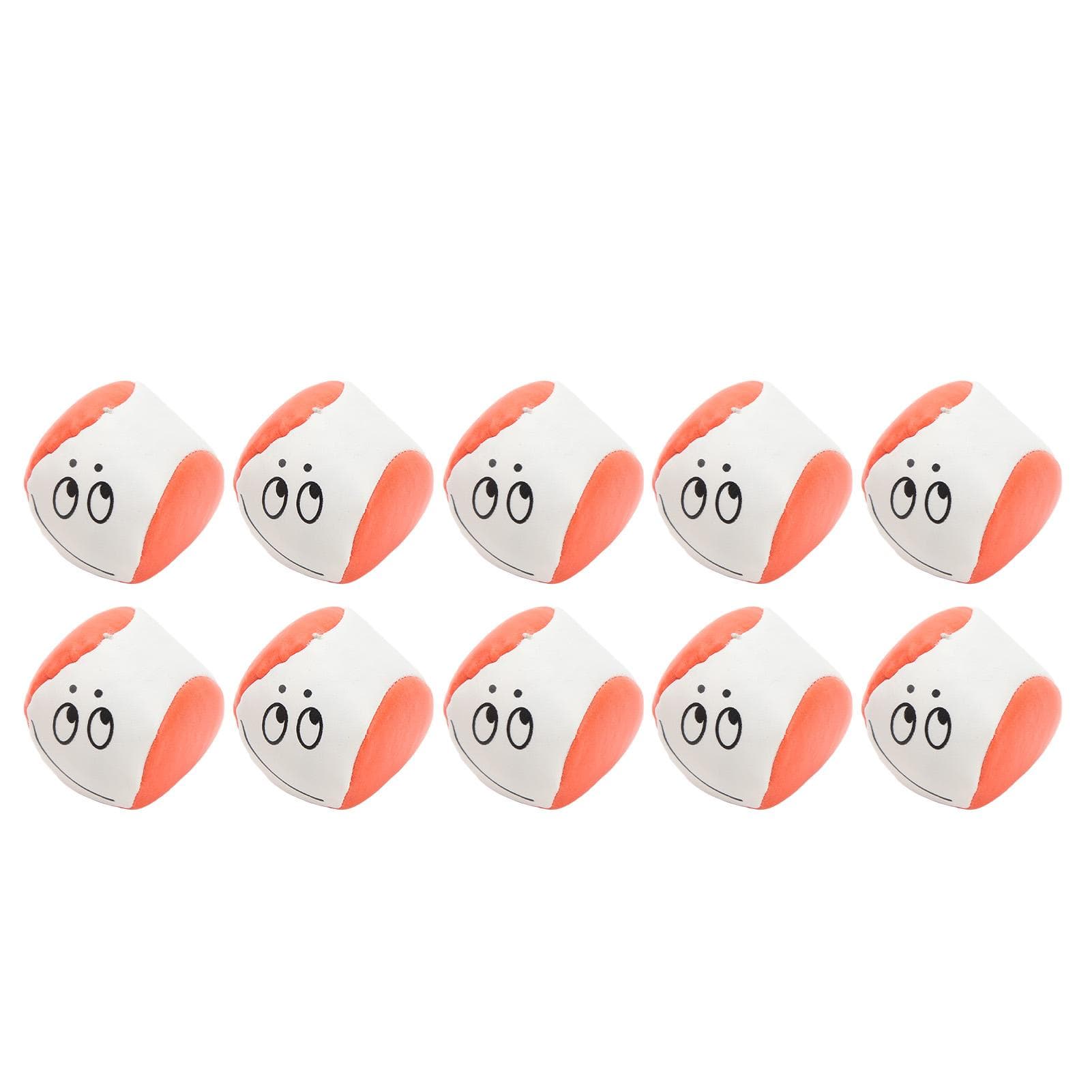 10Pcs Bean Bags Cute Emotions Pattern Round Cornhole Bags Tossing Sandbags for Outdoor Beach Games