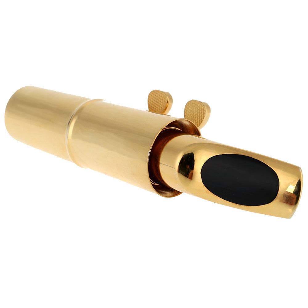 Jazz Alto Saxophone 7C Mouthpiece Metal with Mouthpiece Patches Cushions Cap Buckle Gold Plating gold