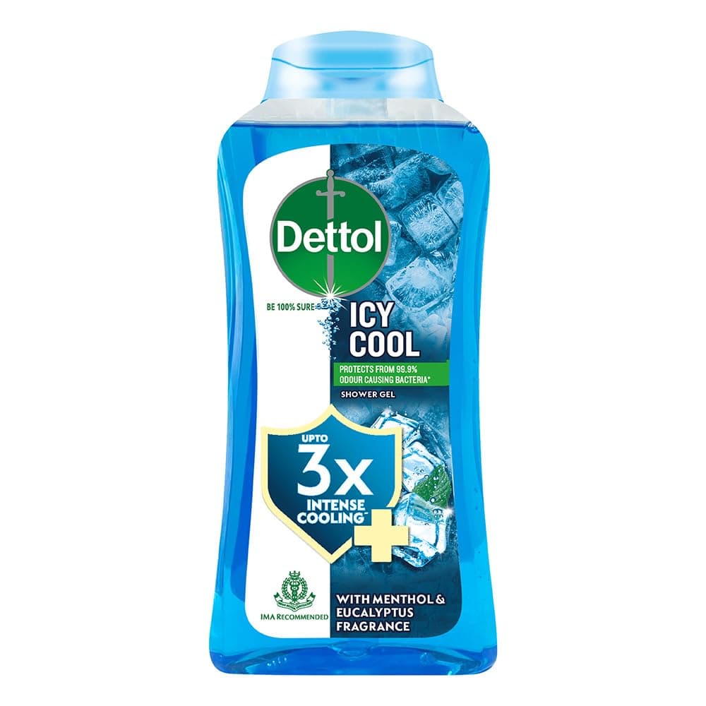 Dettol Body Wash and Shower Gel, Cool - 250ml | Soap-Free Bodywash | 12h Odour Protection